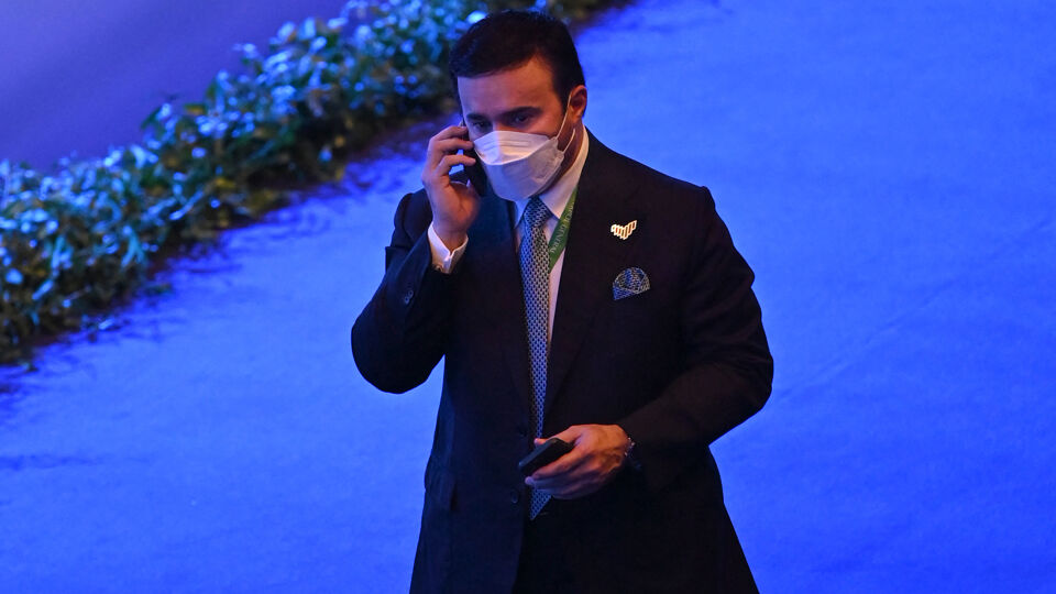 Ahmed Naser al-Raisi op de eerste dag van de verkiezingen bij Interpol