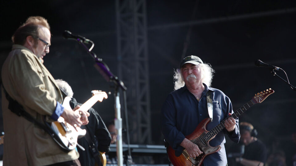 Stephen Stills (links) en David Crosby (rechts)
