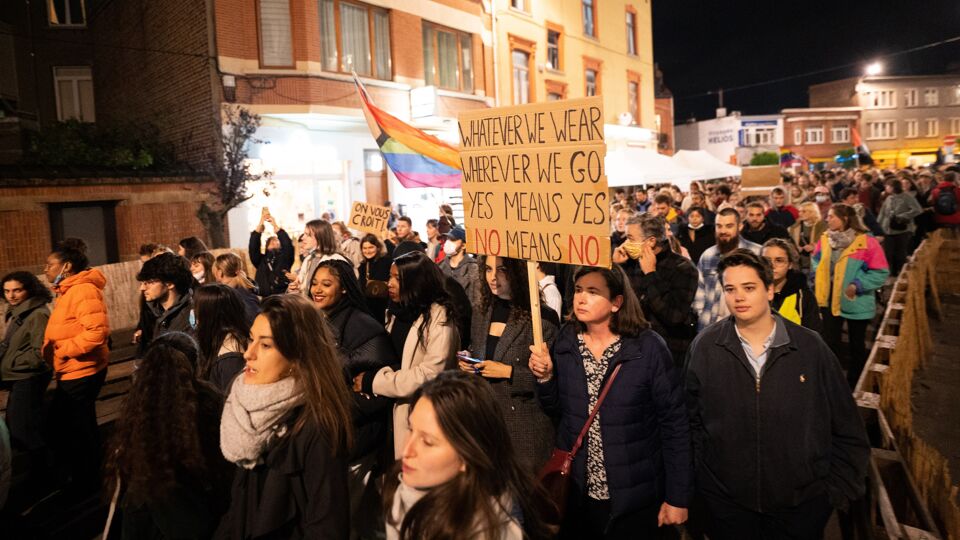 Betoging in Elsene tegen seksueel geweld, afgelopen oktober 