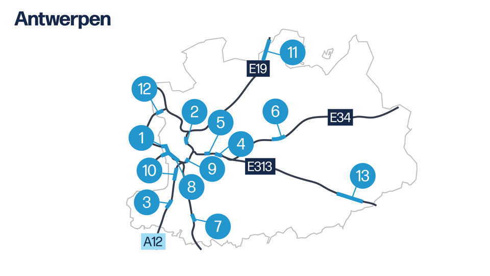 IN KAART - 42 grote snelwegwerven dit jaar: ontdek hier welke werken er