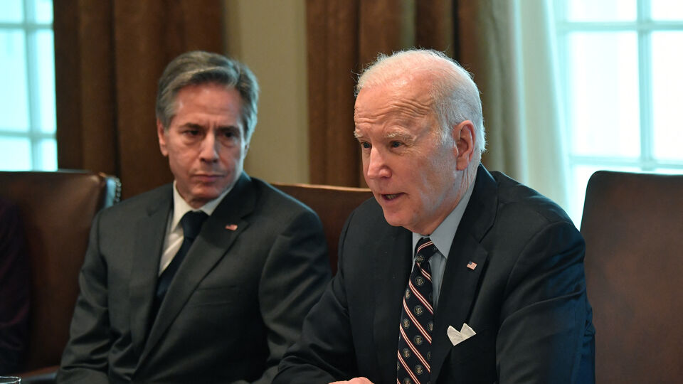 De Amerikaanse buitenlandminister Blinken en president Biden