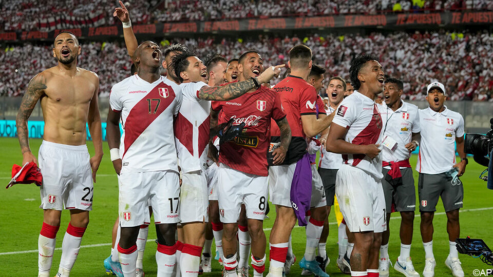 De vreugde is groot in Peru na de winst tegen Paraguay.