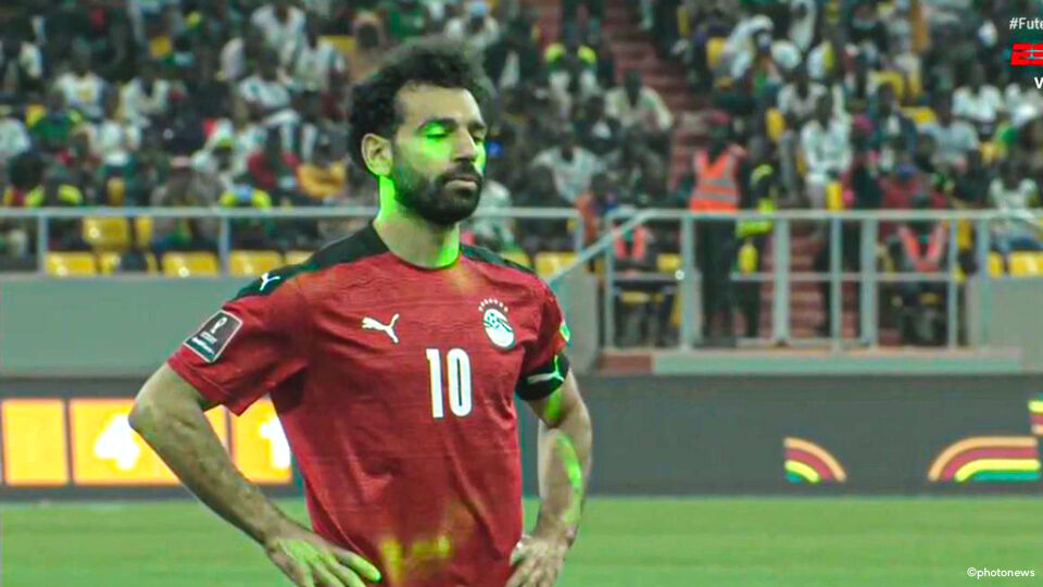 Mo Salah werd belaagd door laserstralen.
