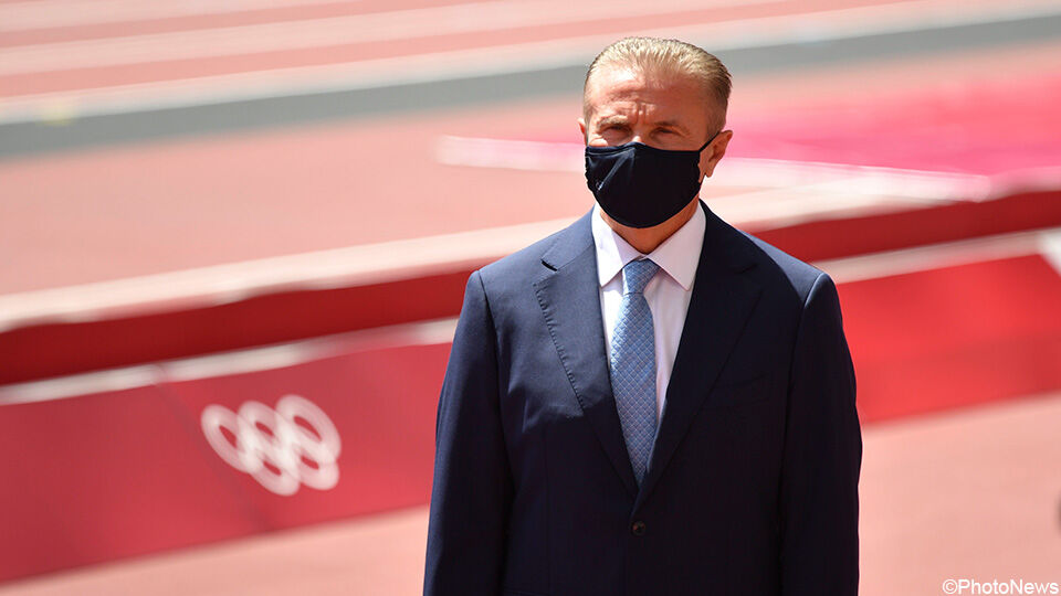 Sergej Boebka op de Olympische Spelen in Tokio.