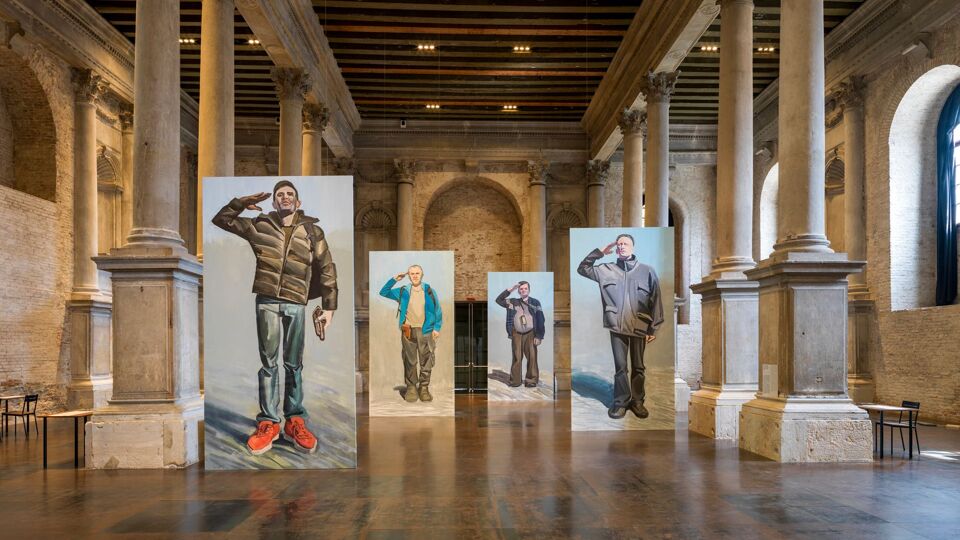 Recente werken van Lesia Khomenko, tot 7 augustus te zien in Venetië.