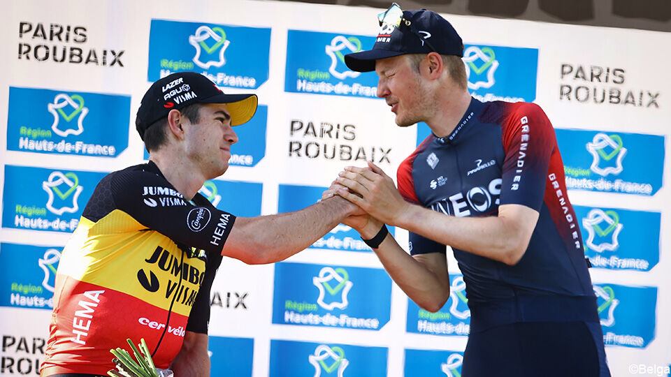 Wout van Aert eindigde vorig jaar 2e na Dylan van Baarle in Parijs-Roubaix.