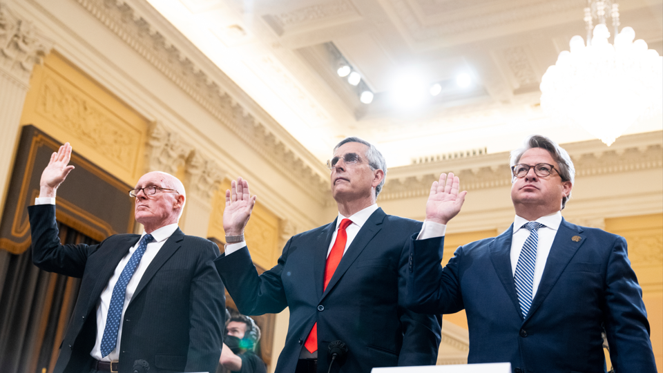 Rusty Bowers, Brad Raffensperger, Gabe Sterling.