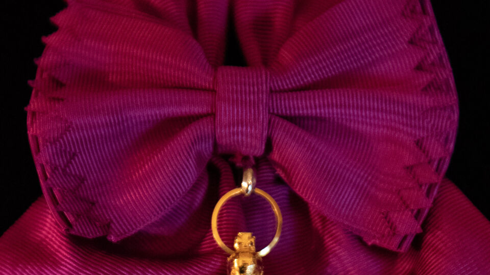 Een beeld van een onderscheiding in de Leopoldsorde, destijds gesticht door koning Leopold I