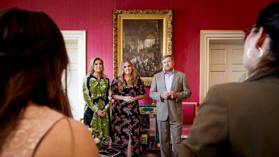 Koningin Maxima, prinses Amalia en koning Willem-Alexander