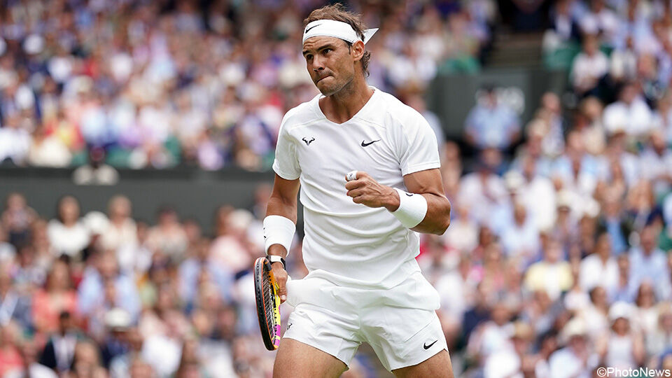 Rafael Nadal staat bij de laatste vier op Wimbledon.