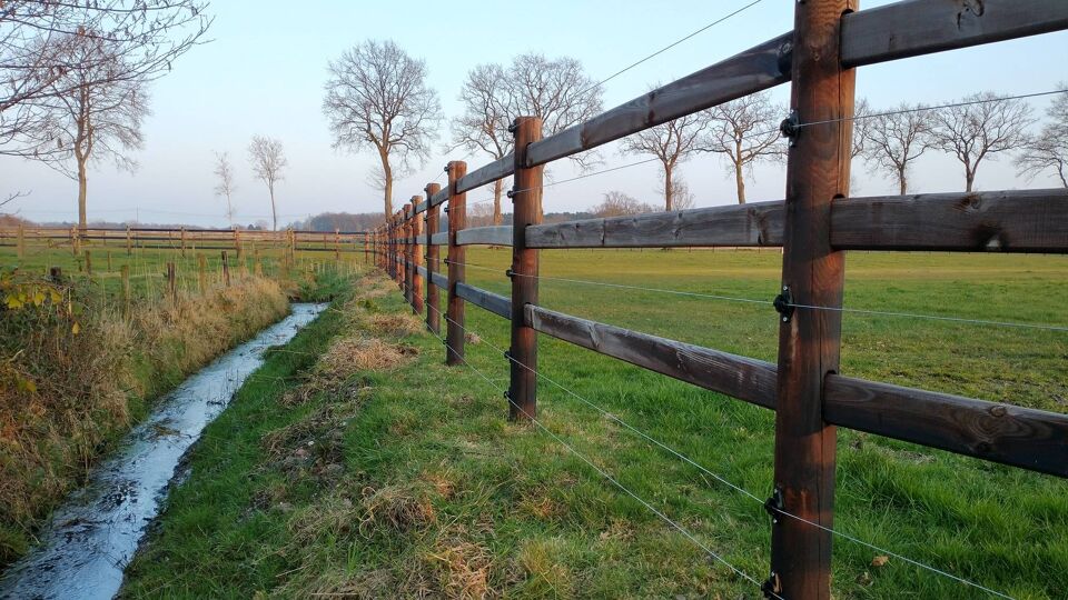 Deze omheining is al wolfwerend gemaakt