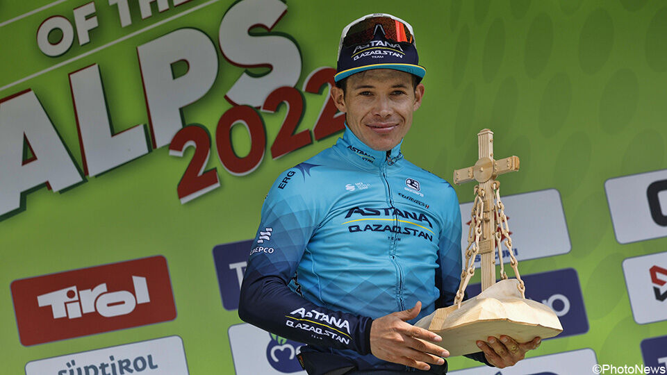 Miguel Angel Lopez won in april nog een rit in de Ronde van de Alpen.