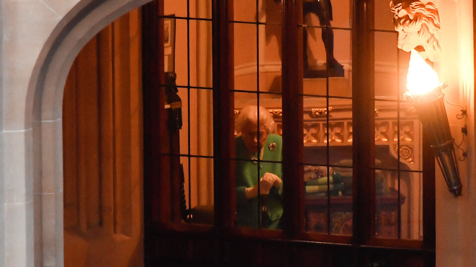 De Queen vanuit Windsor Castle (archieffoto)