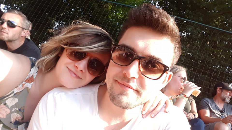 Liselotte Camps en haar toekomstige echtgenoot