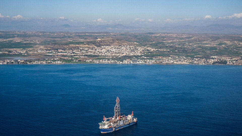 Boorschip van Total-Eni voor de kust van Cyprus (foto ter illustratie)