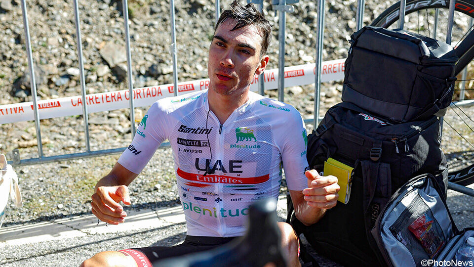 Juan Ayuso werd in de voorbije Vuelta knap 3e.