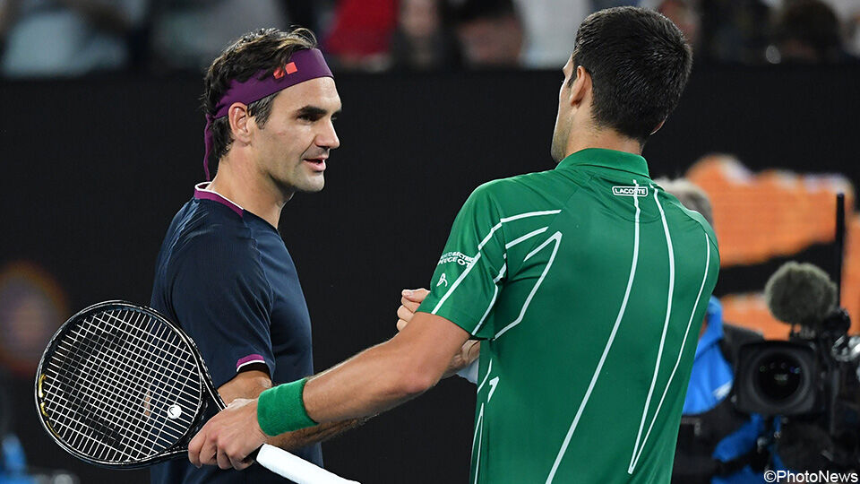 Roger Federer en Novak Djokovic
