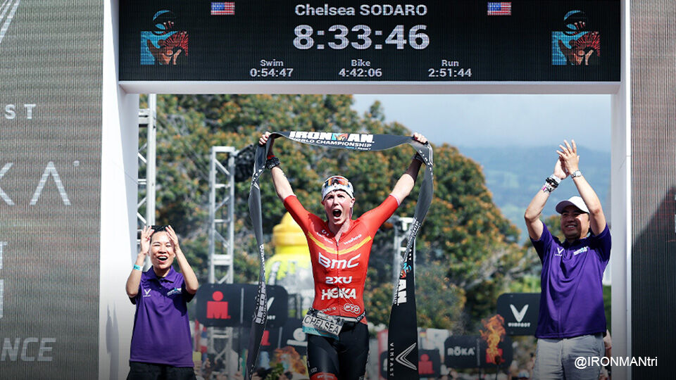 De Amerikaanse Chelsea Sodaro won dit jaar de Ironman van Hawaï.