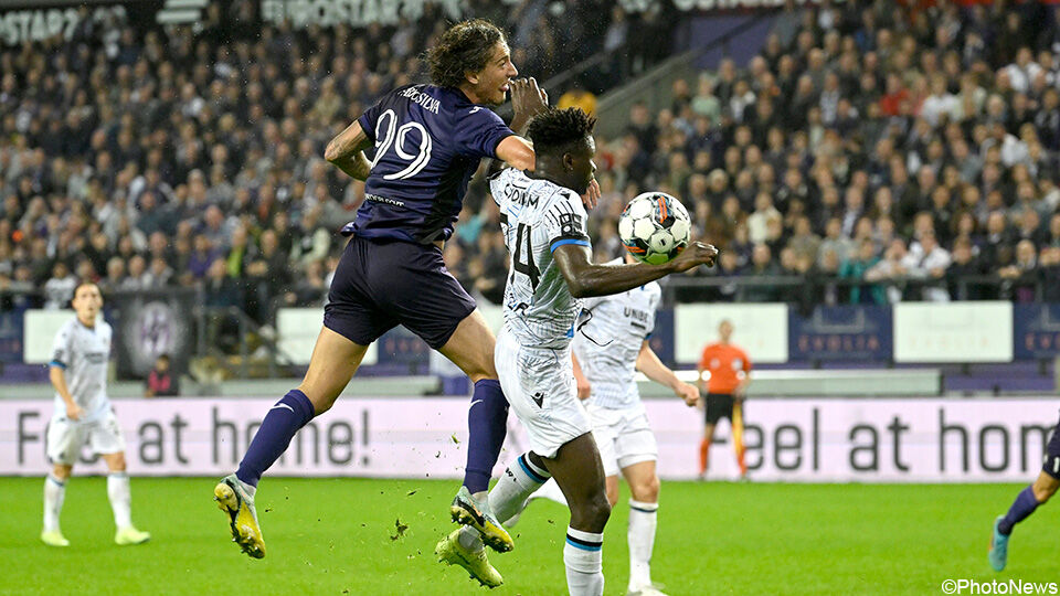 Fabio Silva kon met Anderlecht niet scoren in de klassieker tegen Club Brugge.
