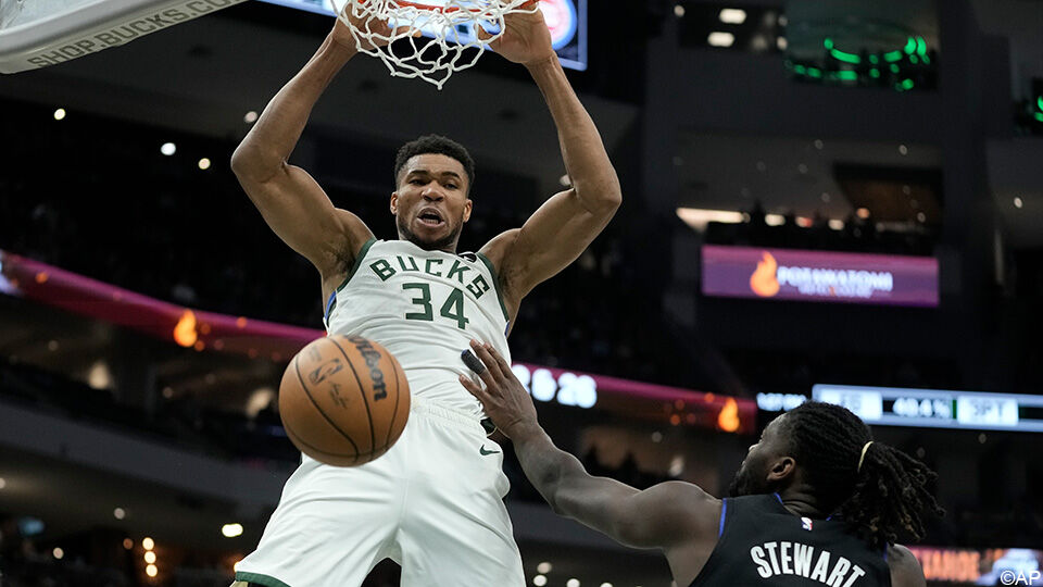 Detroit kreeg geen vat op Giannis Antetokounmpo.