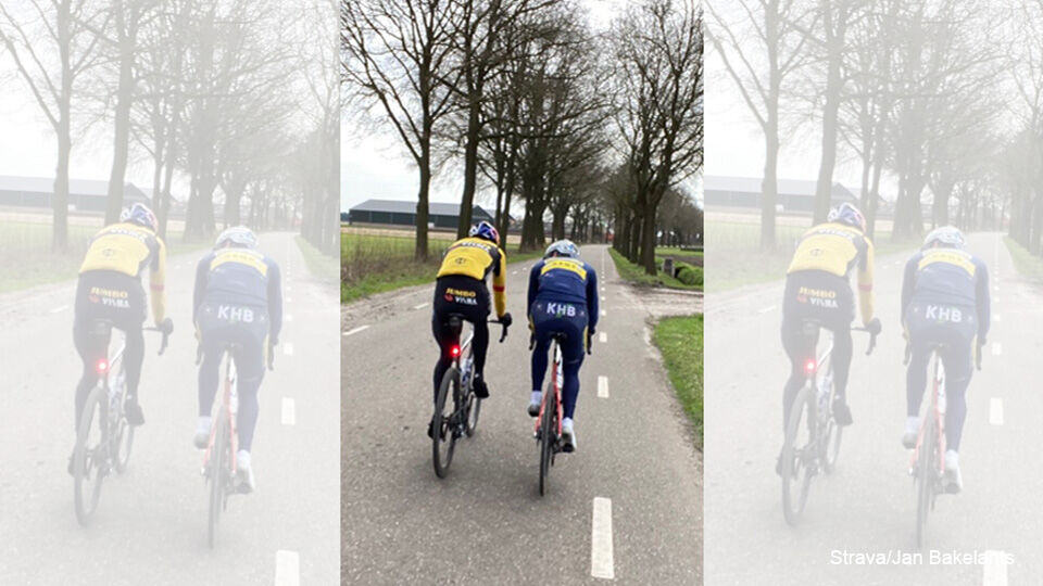 Van Aert en Soete op training in Nederland.