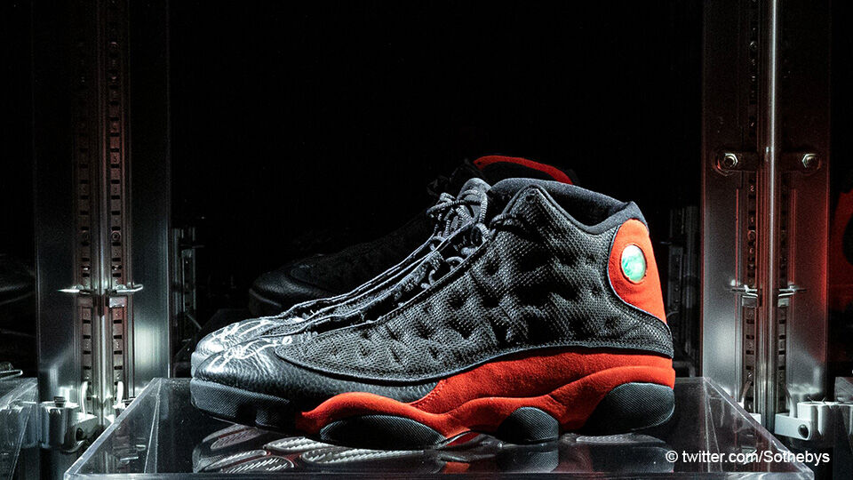 Michael Jordan droeg deze schoenen in de 2e wedstrijd van de NBA Finals in 1998.