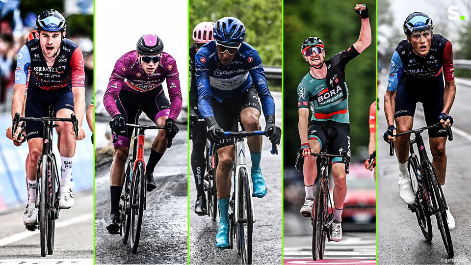 De vijf renners die in deze Giro al de meeste "points per million" opleverden.