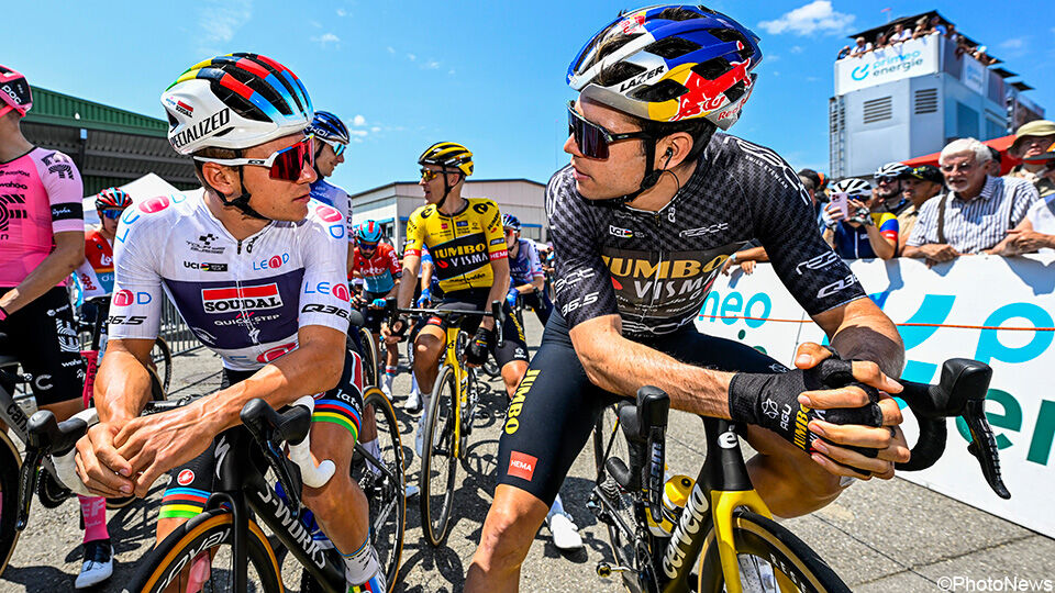 Remco Evenepoel en Wout van Aert liepen elkaar vorige week dagelijks tegen het lijf in de Ronde van Zwitserland.
