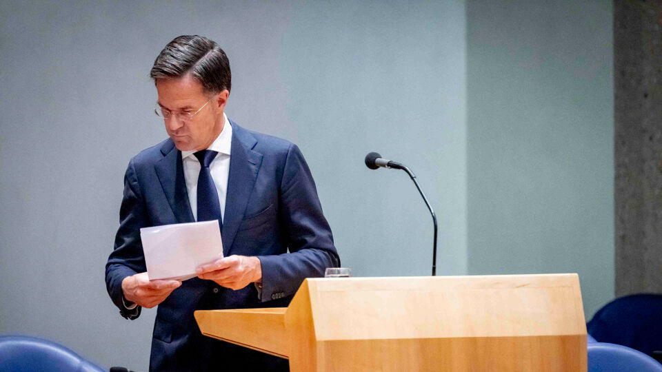 Nederlandse ontslagnemende premier Mark Rutte kondigt afscheid aan