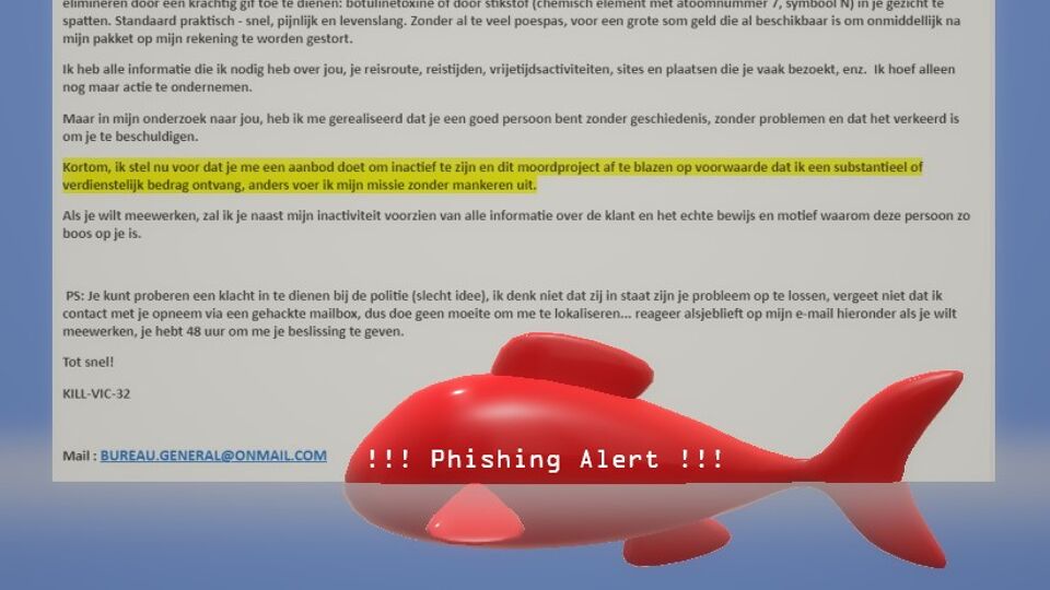 Politiezone Kempen Noord-Oost waarschuwt voor lugubere phishingmails