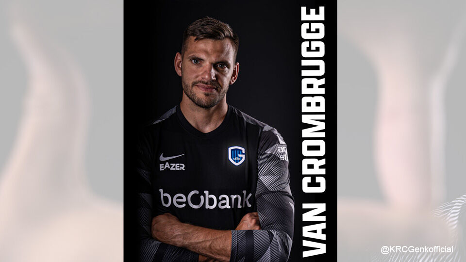 Van Crombrugge in het shirt van KRC Genk.