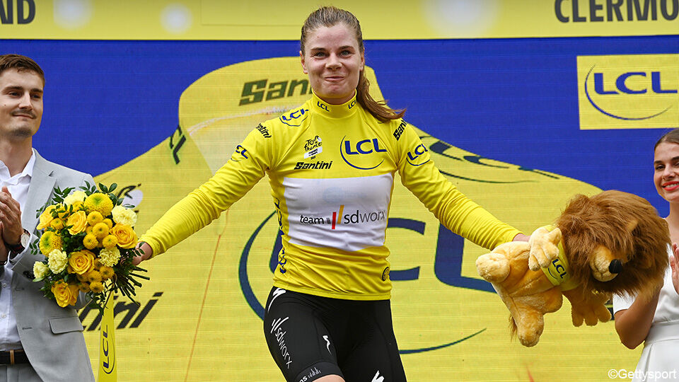 Na 1 dag Tour de France Femmes prijkt Kopecky in het geel.
