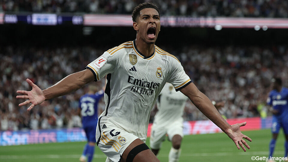 Jude Bellingham scoort de winnende goal in de toegevoegde tijd voor Real Madrid