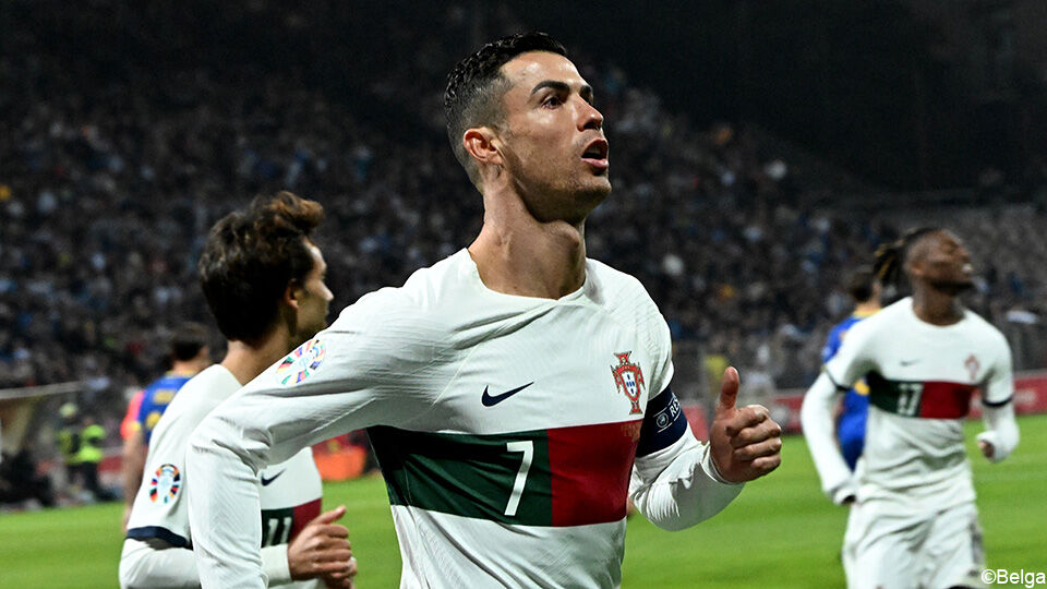 Cristiano Ronaldo blijft bij Portugal aan de lopende band scoren.