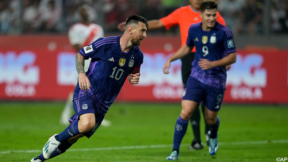 Lionel Messi mocht 2 keer juichen in Peru.
