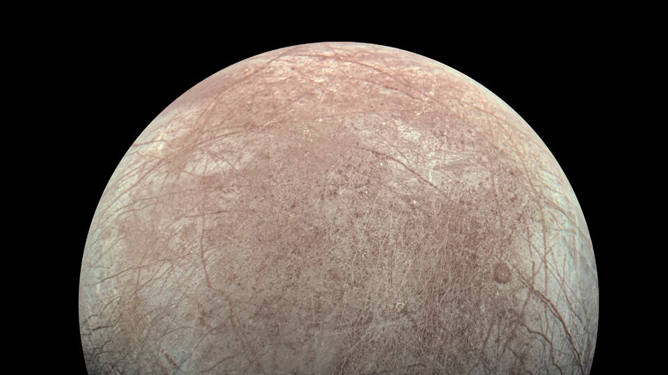 Europa, een van de manen van Jupiter