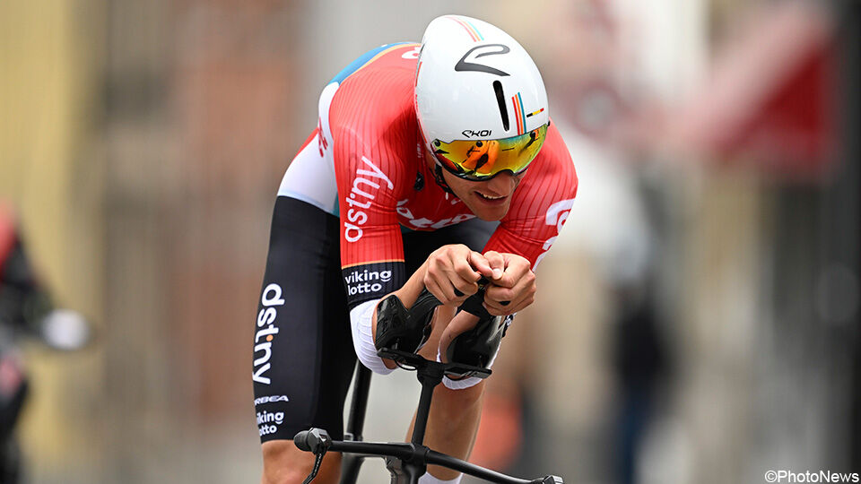 Yves Lampaert kwam zaterdag ten val in de Ronde van Zwitserland.