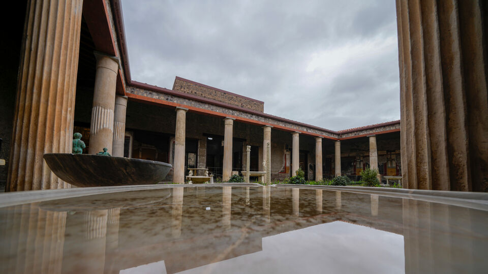 De archeologische site van Pompeii.