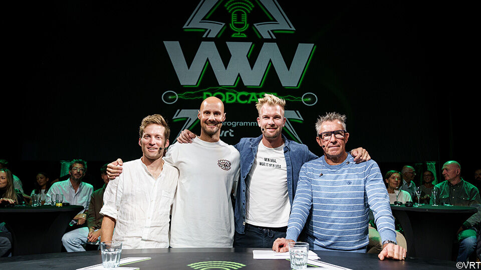 Jan Bakelants, Tom Boonen, Ruben Van Gucht en Dirk De Wolf