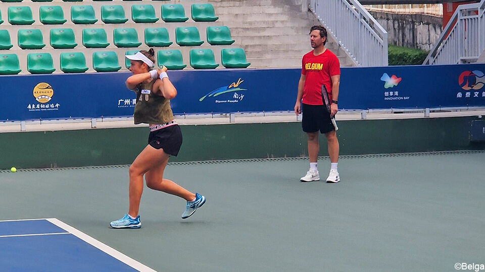 Marie Benoit en coach Wim Fissette