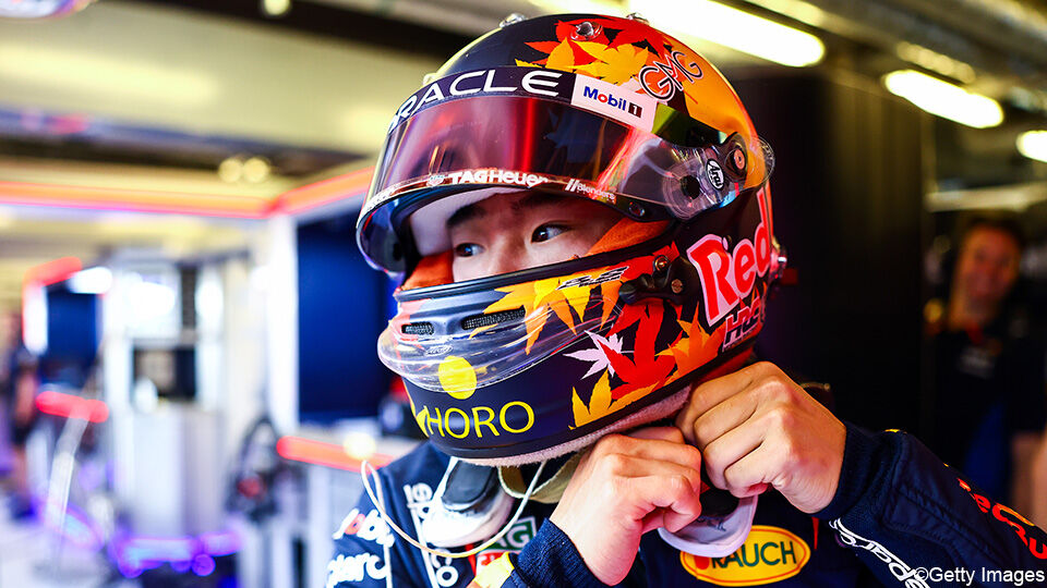 Yuki Tsunoda in Red Bull-outfit.