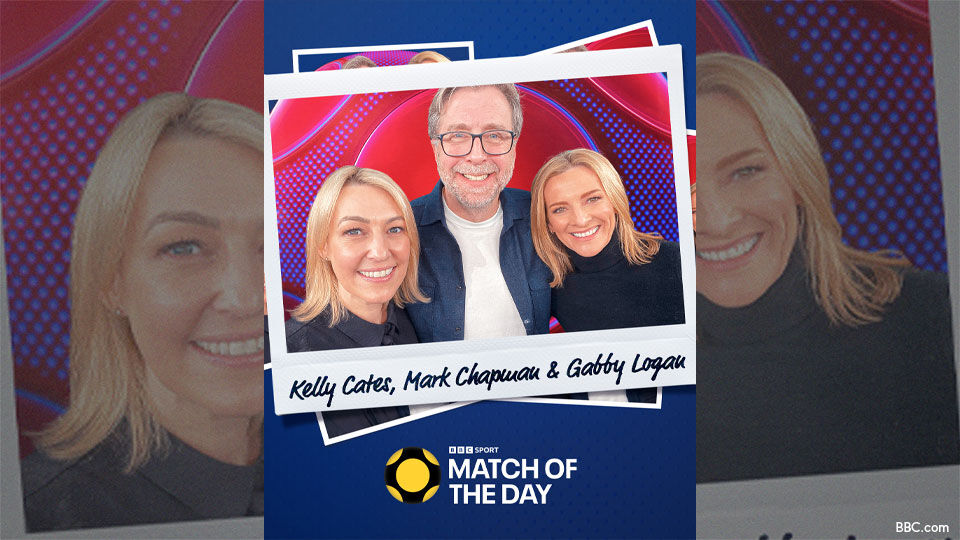 Kelly Cates, Mark Chapman en Gabby Logan.