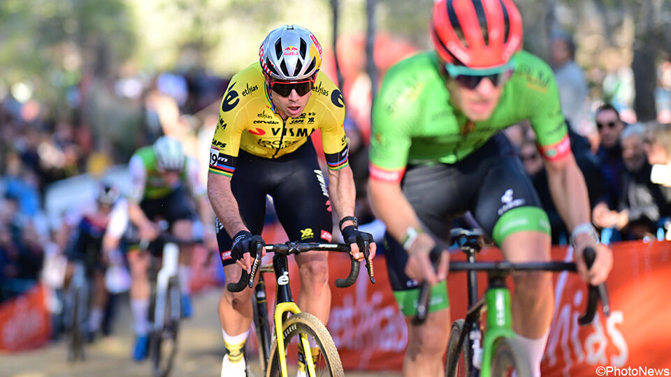 Wout van Aert was lang op achtervolgen aangewezen in Benidorm.