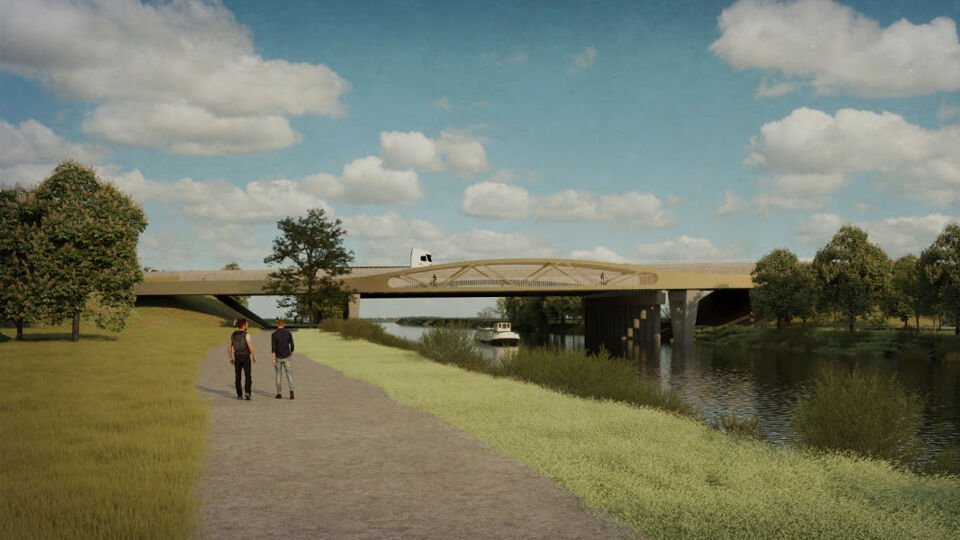 Nieuwe brug van E40 over de Leie in Drongen wordt veel breder en krijgt