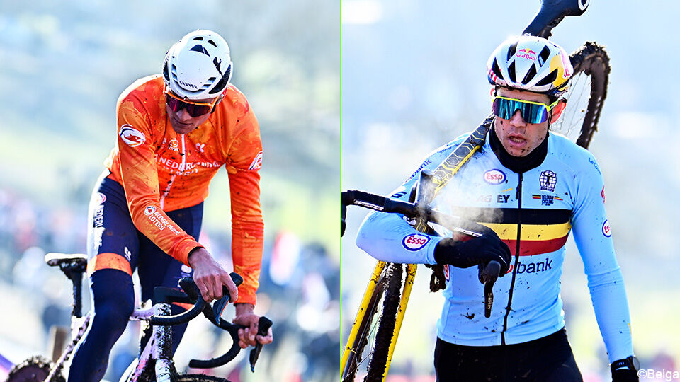 Mathieu van der Poel en Wout van Aert maakten kennis met het WK-rondje in Liévin.