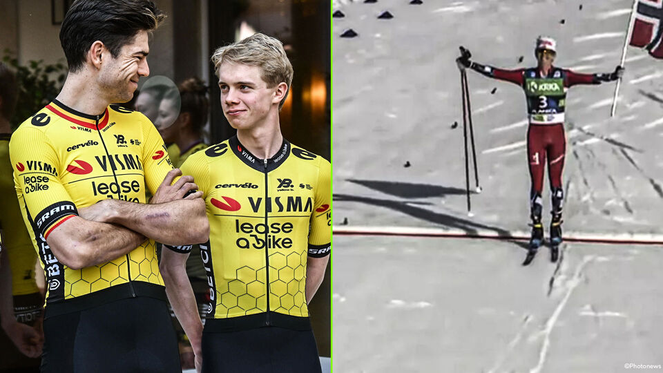 Jørgen Nordhagen, in het gezelschap van Wout van Aert, werd vorig jaar langlaufwereldkampioen bij de junioren.