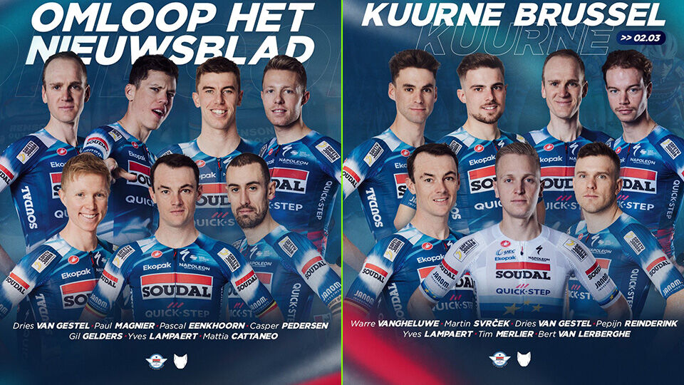 Dit zijn de selecties van Soudal-Quick Step voor het openingsweekend.