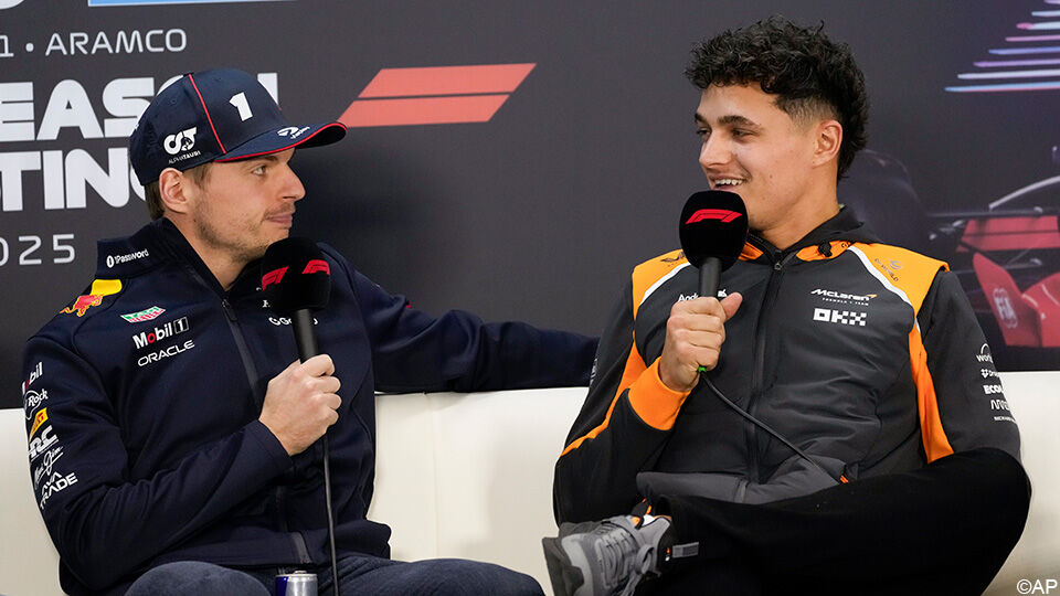 Max Verstappen en Lando Norris