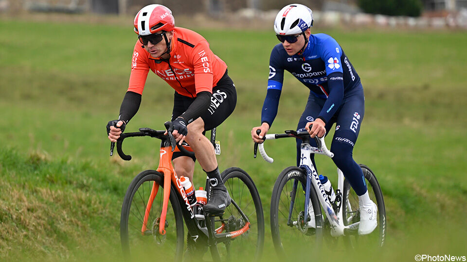 De twee leiders: Ben Swift en Thibaud Gruel.