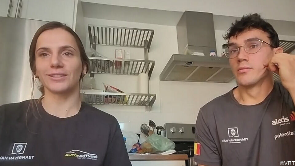 Hanne en Stijn Desmet spraken de pers toe voor de start van de 1e WorldTour-manche.